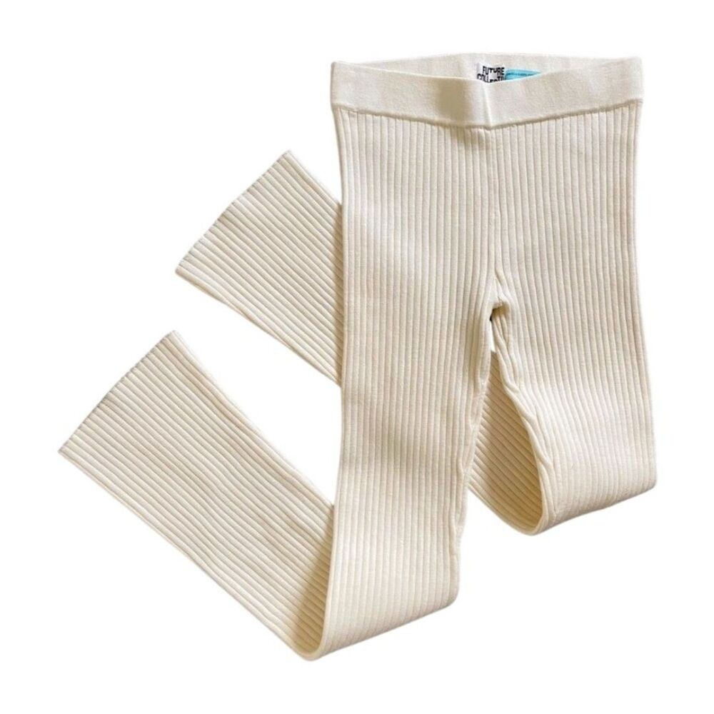 NWOT Target brand FUTURE COLLECTIVE cream ribbed flare lounge knit pants
